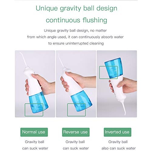 Water Flosser Cordless Water Pick Teeth Cleaner, Portable Dental ...
