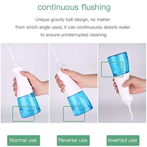 Water Flosser Cordless Water Pick Teeth Cleaner, Portable Dental ...