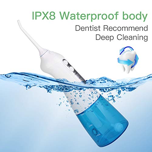 Water Flosser Cordless Water Pick Teeth Cleaner, Portable Dental ...