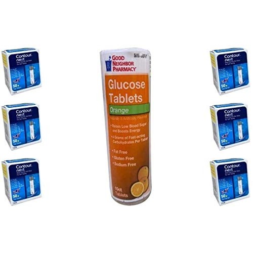 300 Diabetic Test Strips 7308 6 Boxes of 50 with Glucose Tablet...