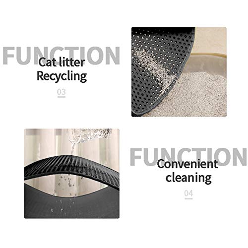 None/Brand Seven Master Cat Litter Mat, Collapsible Large Cat Lit...