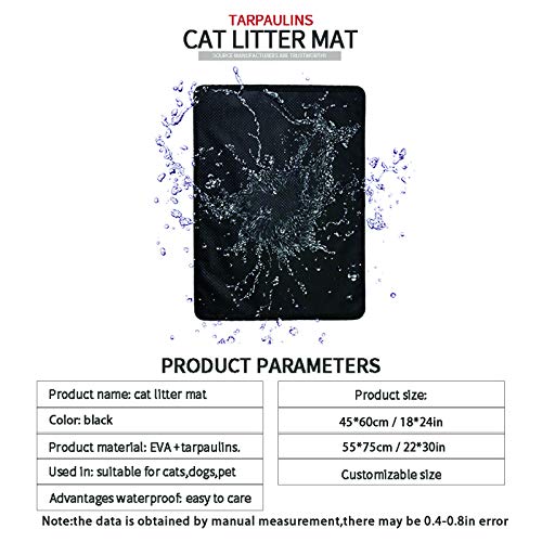 None/Brand Seven Master Cat Litter Mat, Collapsible Large Cat Lit...