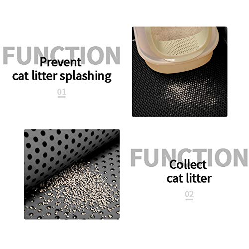 None/Brand Seven Master Cat Litter Mat, Collapsible Large Cat Lit...