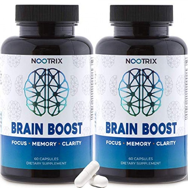 Brain Boost by Nootrix - 2-Pack 120 Capsules - Premium Nootropi...