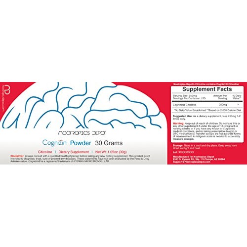 Cognizin Powder | 30 Grams | Choline Supplement | Brai...