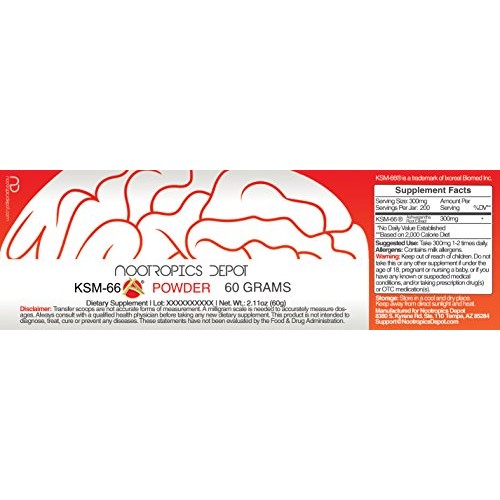 KSM-66 Ashwagandha Powder | 60 Grams | Withania somnifera Extract...