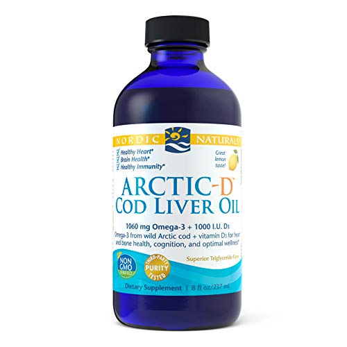 Nordic Naturals Arctic-D Cod Liver Oil, Lemon - 8 oz - 1060 mg To...