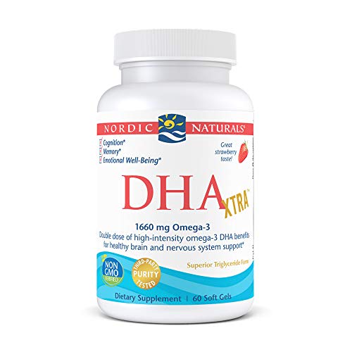 Nordic Naturals DHA Xtra, Strawberry - 60 Soft Gels - 1660 mg Ome...