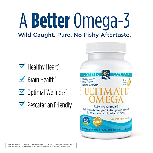 Nordic Naturals Ultimate Omega in Fish Gelatin, Lemon Flavor - 60...