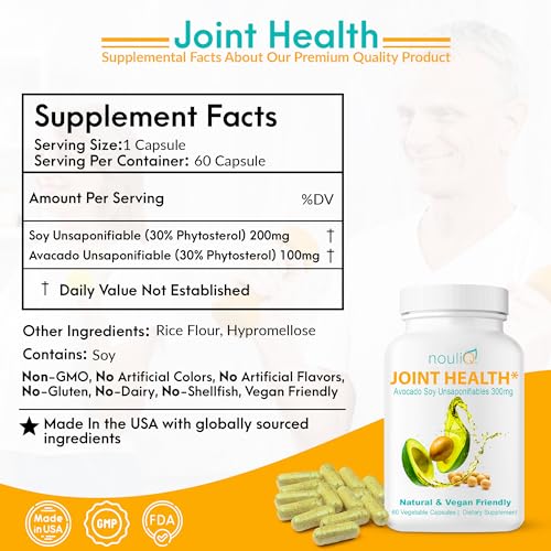 NOULIQ Natural & Vegan-Friendly Joint Health Supplement, Avocado ...