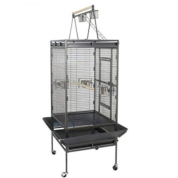 61/68 Inches Large Bird Cage Play Top Parrot Cockatiel Parakeet C...