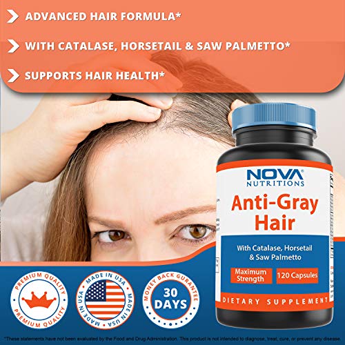 Nova Nutritions Anti-Gray Hair Formula 120 Capsules