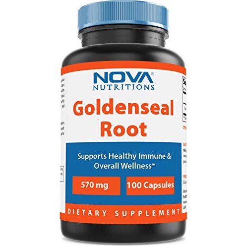Nova Nutritions Goldenseal Root 570mg Non-GMO Capsules, Promote...