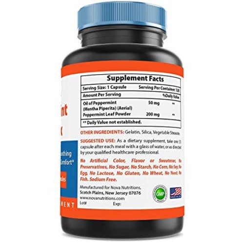 Nova Nutritions Peppermint Complex with Oil of Peppermint & Peppe...
