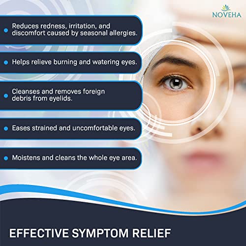NOVEHA Allergy Relief Eyelid Wipes | Pre-moistened Hypoallergenic...