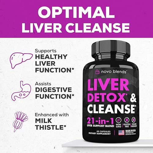 Novo Blends Liver Cleanse Detox & Repair Support - Herbal Liver S...
