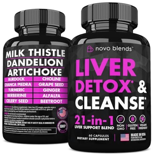 Novo Blends Liver Cleanse Detox & Repair Support - Herbal Liver S...