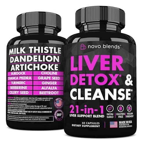 Novo Blends Liver Cleanse Detox & Repair Support - Herbal Liver S...