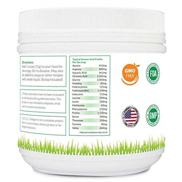 Collagen Peptides Powder | Grass Fed, Pasture Raised | Supports H...