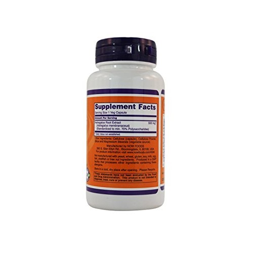 Astragalus Extract 500mg 90 VegiCaps Pack of 2