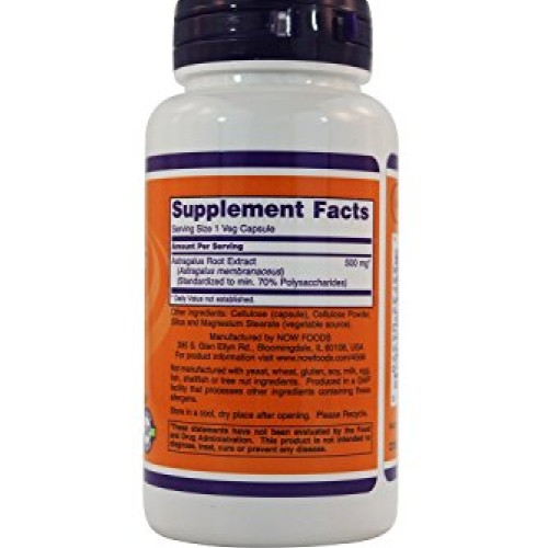 Astragalus Extract 500mg 90 VegiCaps Pack of 2