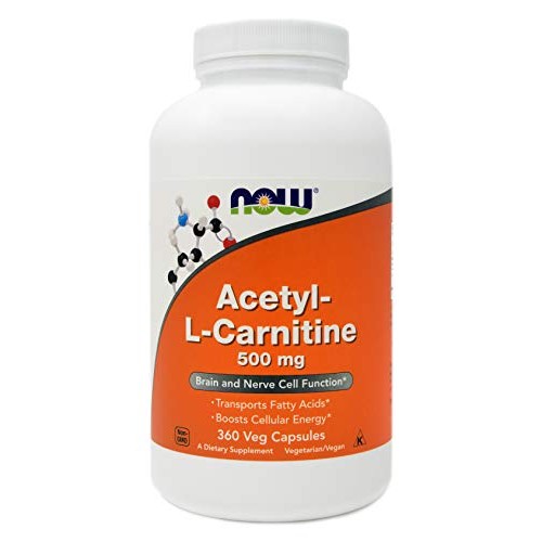Now Acetyl-L-Carnitine 500 mg, 360 Veg Capsules