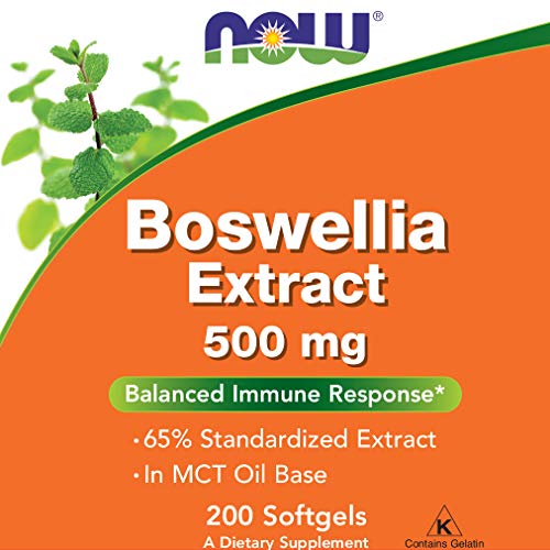 Now Boswellia Serrata Extract 500 mg, 200 Softgels - Tree Gum Res...