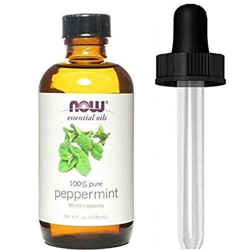 NOW Foods Essential Oils Peppermint -- 4 fl oz 4 oz + 1 Glass Dr...