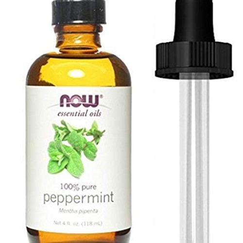 NOW Foods Essential Oils Peppermint -- 4 fl oz 4 oz + 1 Glass Dr...