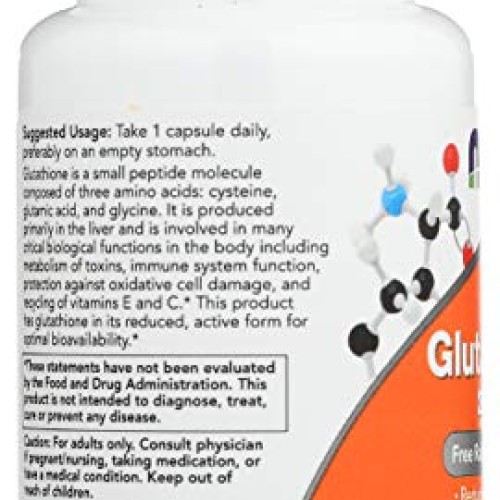 NOW FOODS Glutathione 250, 60 CT