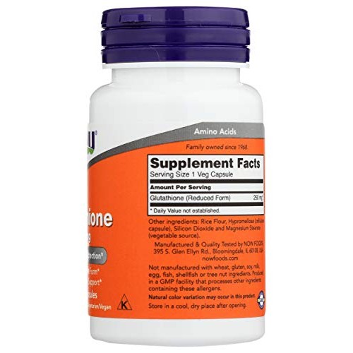 NOW FOODS Glutathione 250, 60 CT