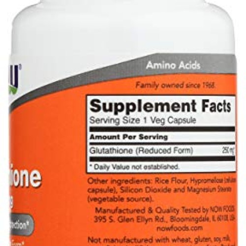 NOW FOODS Glutathione 250, 60 CT