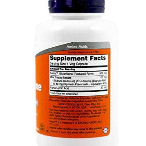 Now Foods Glutathione 500 mg - 60 Vcaps 2 Pack