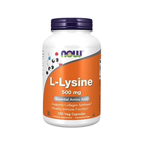 Now Foods L-Lysine 500 mg - 250 Caps 2 Pack