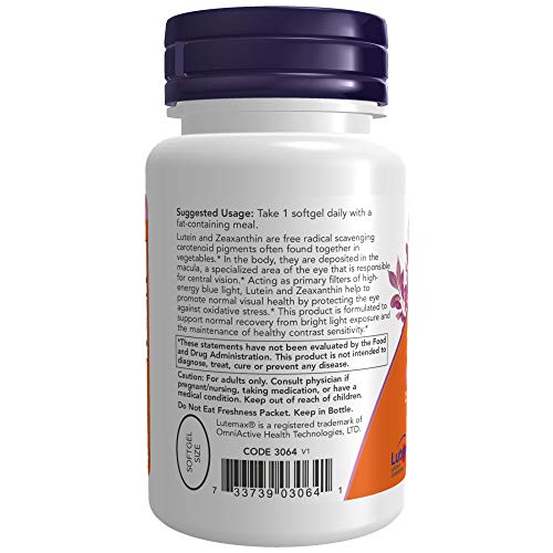 Now Foods, Lutein & Zeaxanthin, 60 Softgels - 2PC