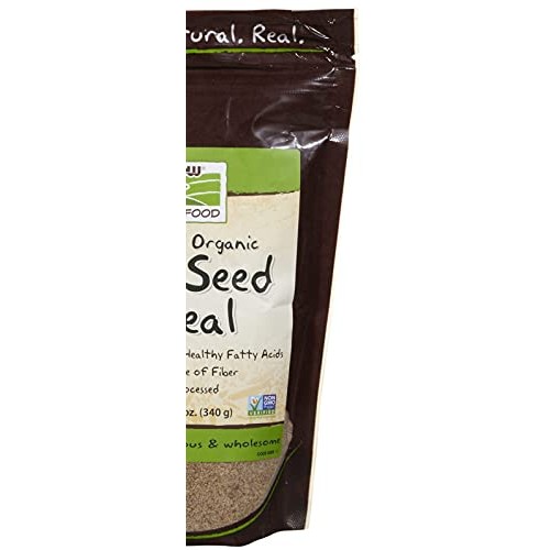 NOW Foods Organic Flax Seed Meal, 12 oz