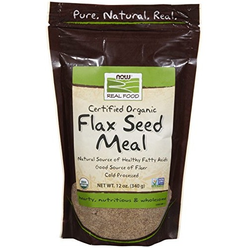 NOW Foods Organic Flax Seed Meal, 12 oz