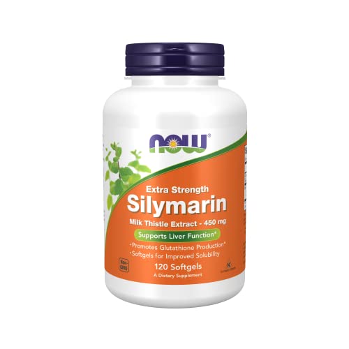 NOW Foods Silymarin Milk Thistle Extract, Extra Strength 450 mg, ...