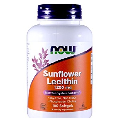 Now Foods Sunflower Lecithin, 100 Softgel 2 Pack
