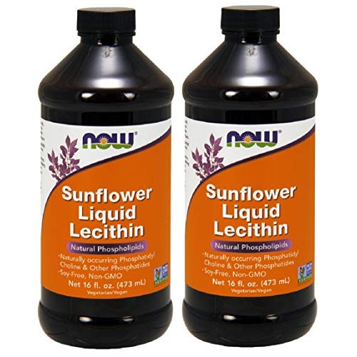 Now Foods, Sunflower Liquid Lecithin, 16 fl oz 473 ml Pack of 2