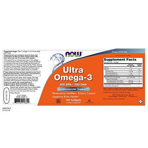 Now Foods Ultra Omega 3, Fish Oil Soft-gels, 540 Count