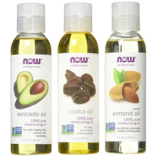 Now Foods Variety Moisturizing Oils Sampler: Sweet Almond, Avocad...