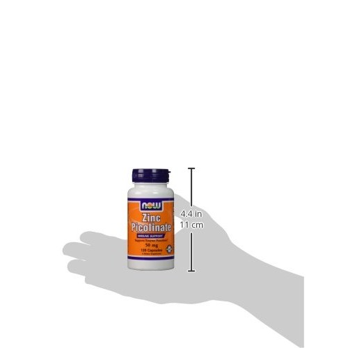 NOW Foods Zinc Picolinate 50mg,120 Capsules Pack of 2