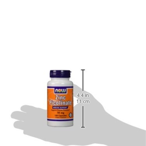 NOW Foods Zinc Picolinate 50mg,120 Capsules Pack of 2