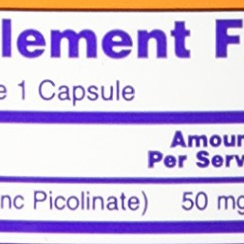 NOW Foods Zinc Picolinate 50mg,120 Capsules Pack of 2