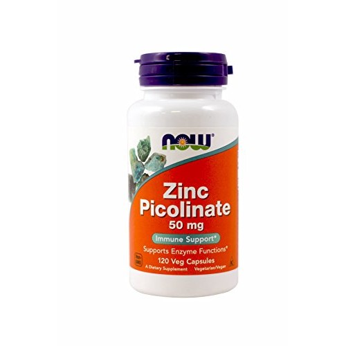 NOW Foods Zinc Picolinate 50mg,120 Capsules Pack of 2