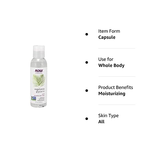 NOW Solutions Glycerine Vegetable, 4-Fluid Ounces