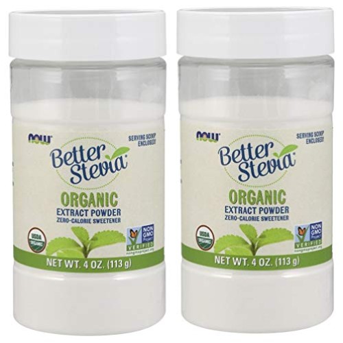 Now Better Stevia Organic Sweetener, 4 oz. Pack of 2