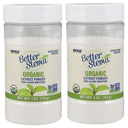 Now Better Stevia Organic Sweetener, 4 oz. Pack of 2