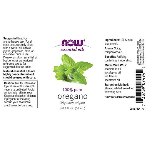 NOW Essential Oils, Oregano Oil, Comforting Aromatherapy Scent, S...